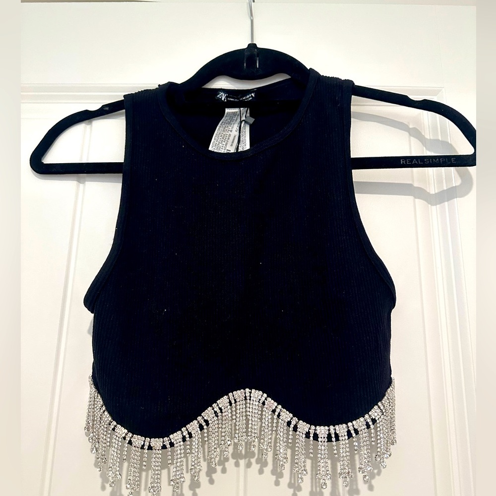 Zara Seamless Rhinestone Top